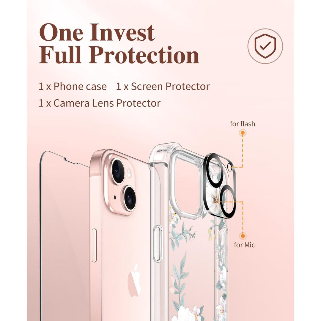 Floratopia Slim 3-in-1 iPhone 15 Plus Case - DOKUTRONIX
