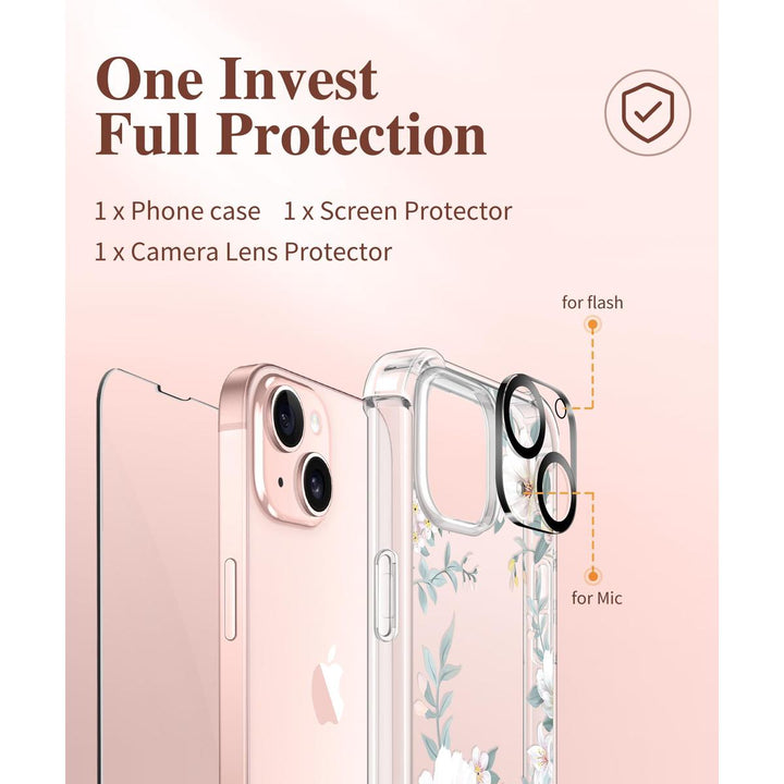 Floratopia Slim 3-in-1 iPhone 15 Plus Case - DOKUTRONIX
