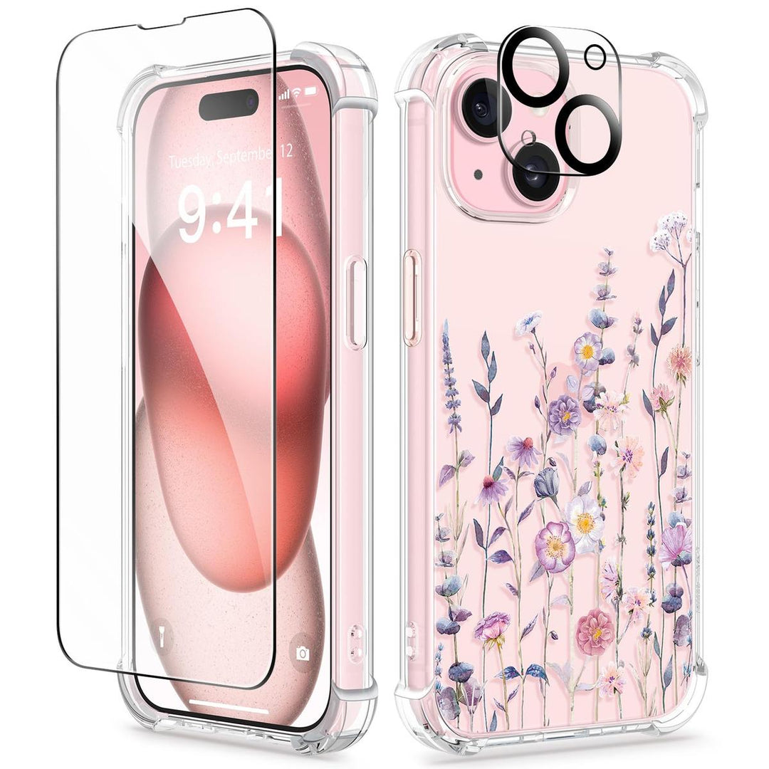 Floratopia Slim 3-in-1 iPhone 15 Plus Case - DOKUTRONIX