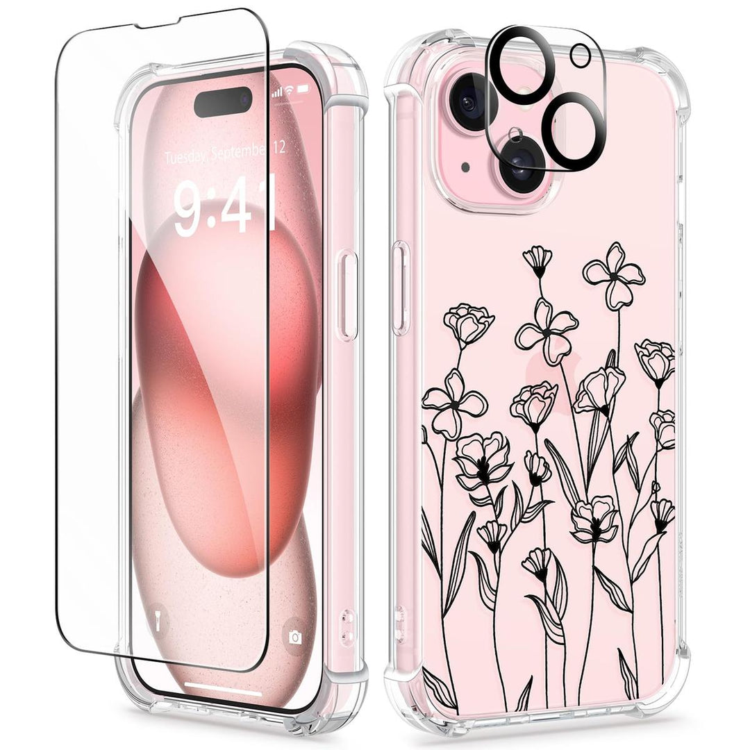 Floratopia Slim 3-in-1 iPhone 15 Plus Case - DOKUTRONIX