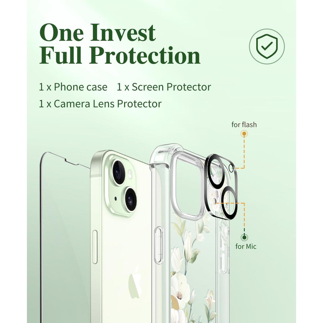 Floratopia Slim 3-in-1 iPhone 15 Plus Case - DOKUTRONIX