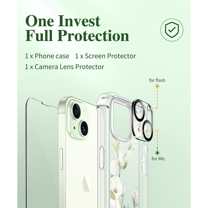 Floratopia Slim 3-in-1 iPhone 15 Plus Case - DOKUTRONIX