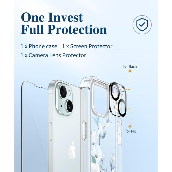 Floratopia Slim 3-in-1 iPhone 15 Plus Case - DOKUTRONIX