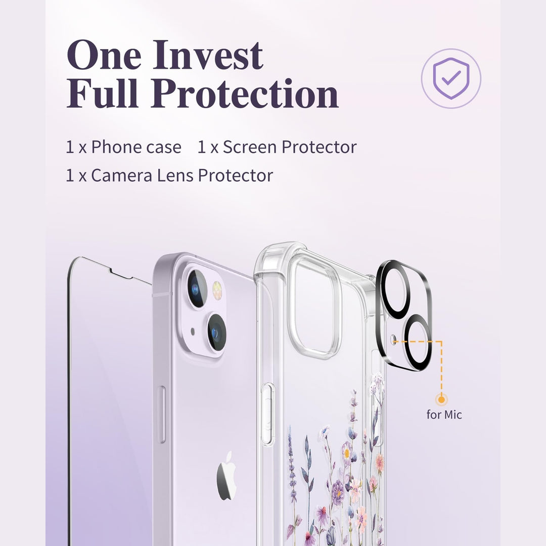 GVIEWIN Floral iPhone 14 Plus Case - DOKUTRONIX