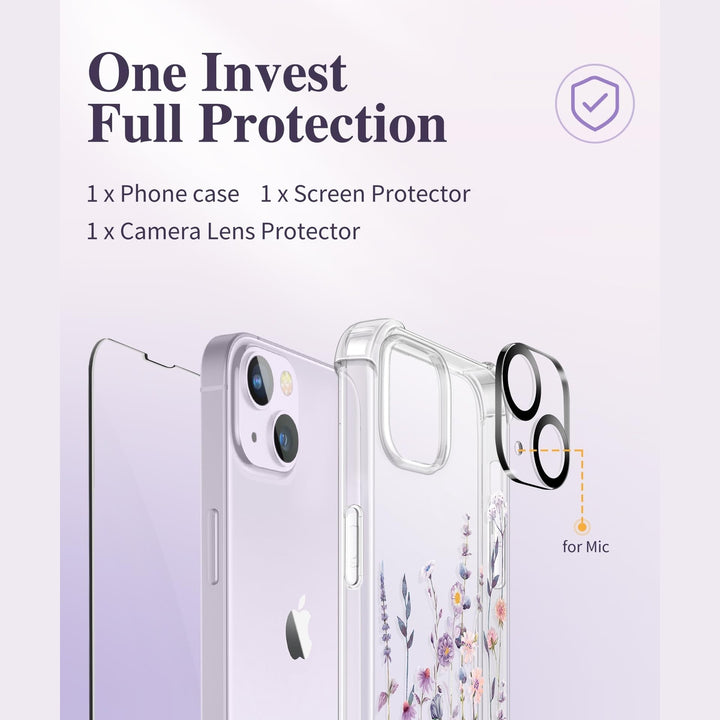 GVIEWIN Floral iPhone 14 Plus Case - DOKUTRONIX