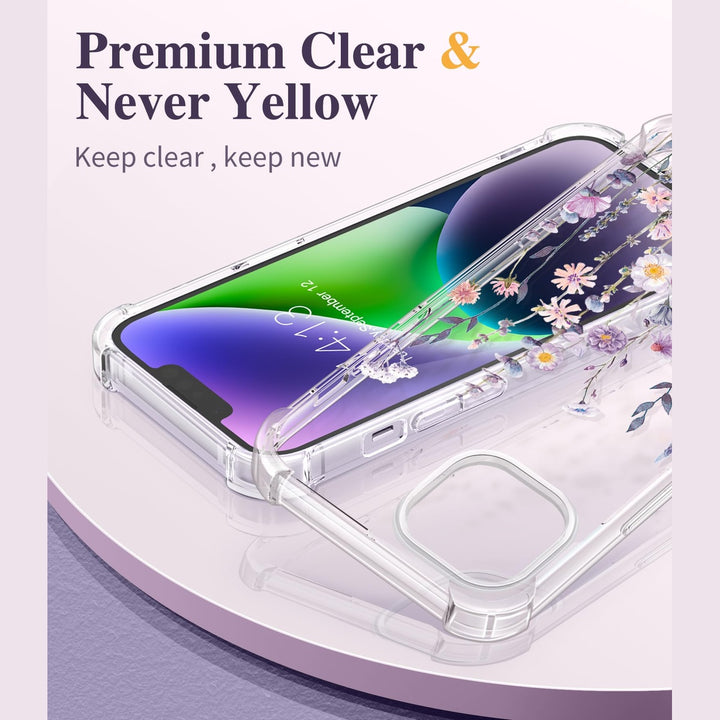 GVIEWIN Floral iPhone 14 Plus Case - DOKUTRONIX