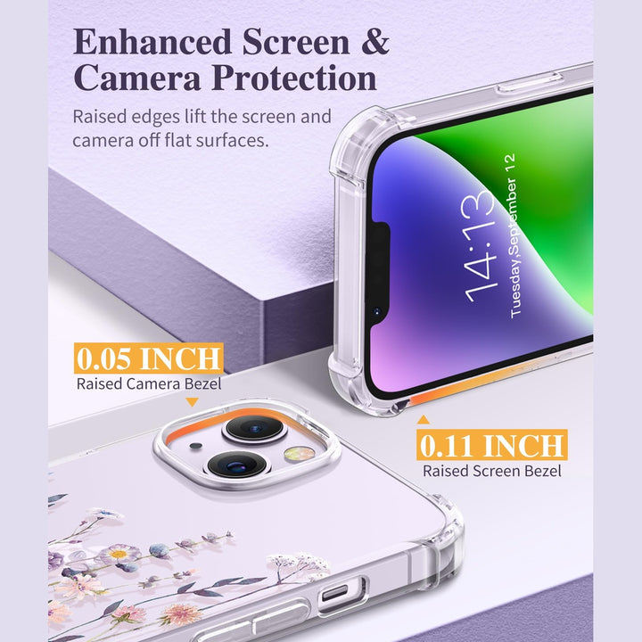 GVIEWIN Floral iPhone 14 Plus Case - DOKUTRONIX