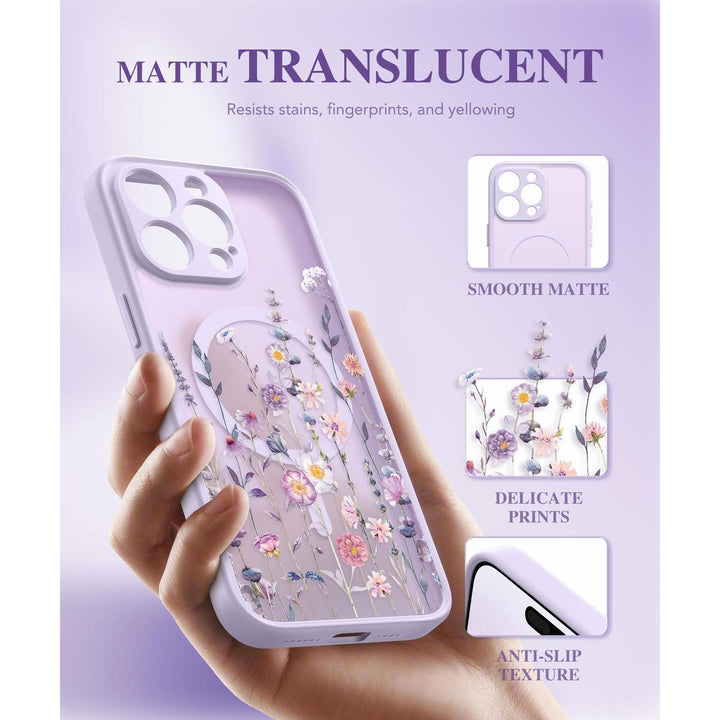 GVIEWIN Floral MagCase for iPhone 15 Pro Max - DOKUTRONIX