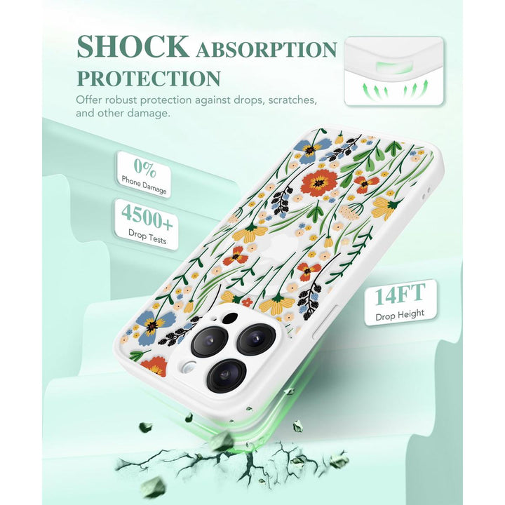 GVIEWIN Floral MagCase for iPhone 15 Pro Max - DOKUTRONIX