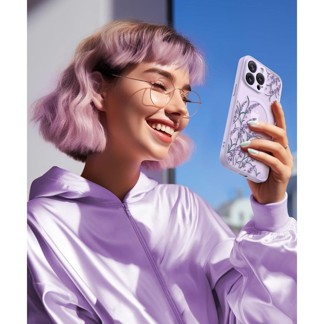 GVIEWIN Floral MagCase for iPhone 15 Pro Max - DOKUTRONIX
