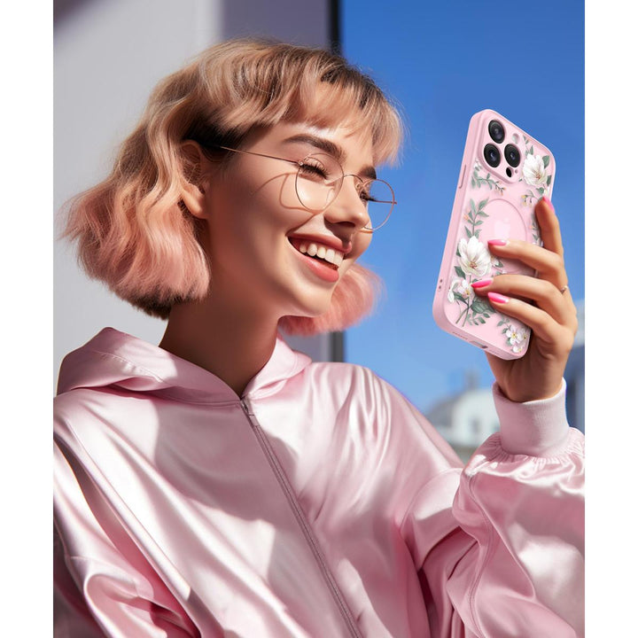 GVIEWIN Floral MagCase for iPhone 15 Pro Max - DOKUTRONIX