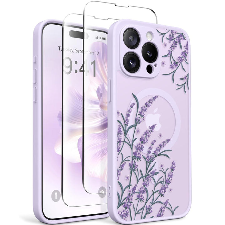 GVIEWIN Floral MagCase for iPhone 15 Pro Max - DOKUTRONIX