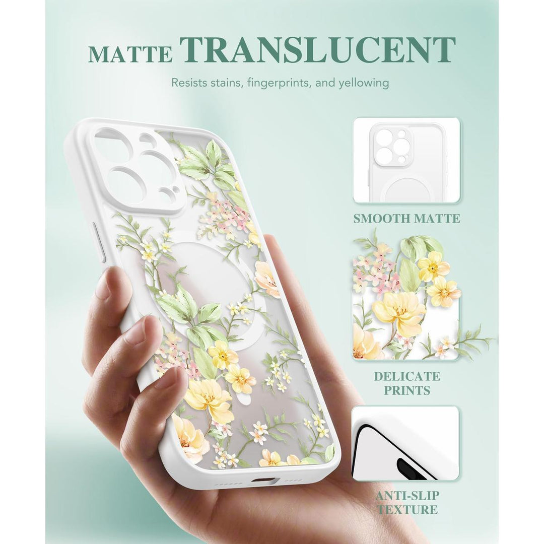 GVIEWIN Floral MagCase for iPhone 15 Pro Max - DOKUTRONIX