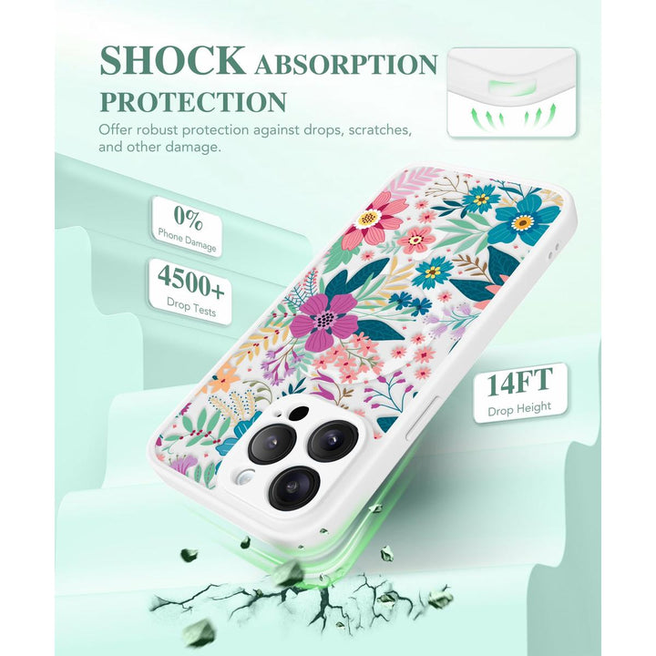 GVIEWIN Floral MagCase for iPhone 15 Pro Max - DOKUTRONIX
