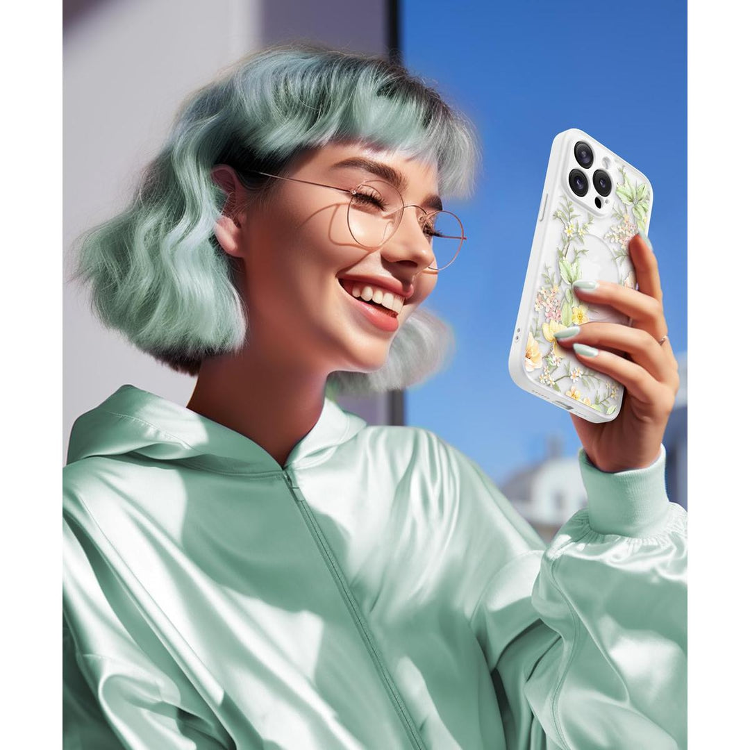 GVIEWIN Floral MagCase for iPhone 15 Pro Max - DOKUTRONIX