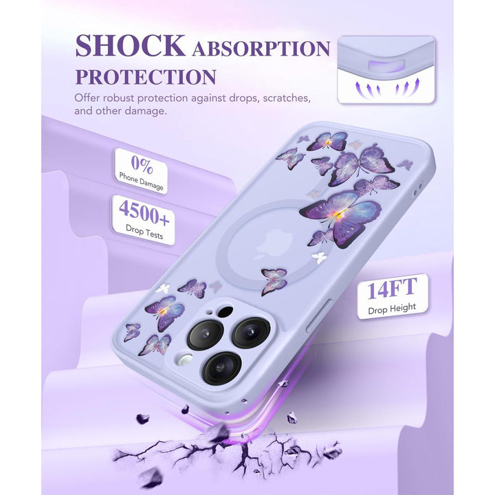GVIEWIN Floral MagCase for iPhone 15 Pro Max - DOKUTRONIX