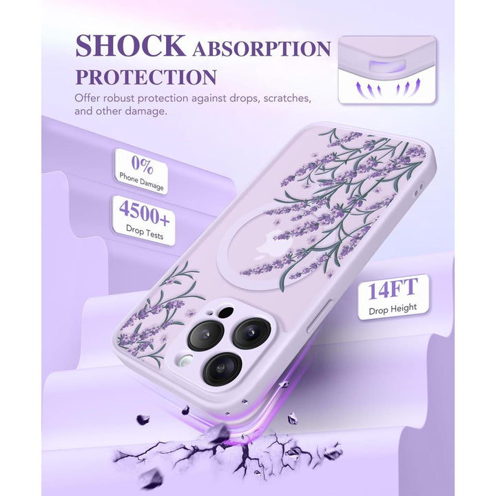 GVIEWIN Floral MagCase for iPhone 15 Pro Max - DOKUTRONIX
