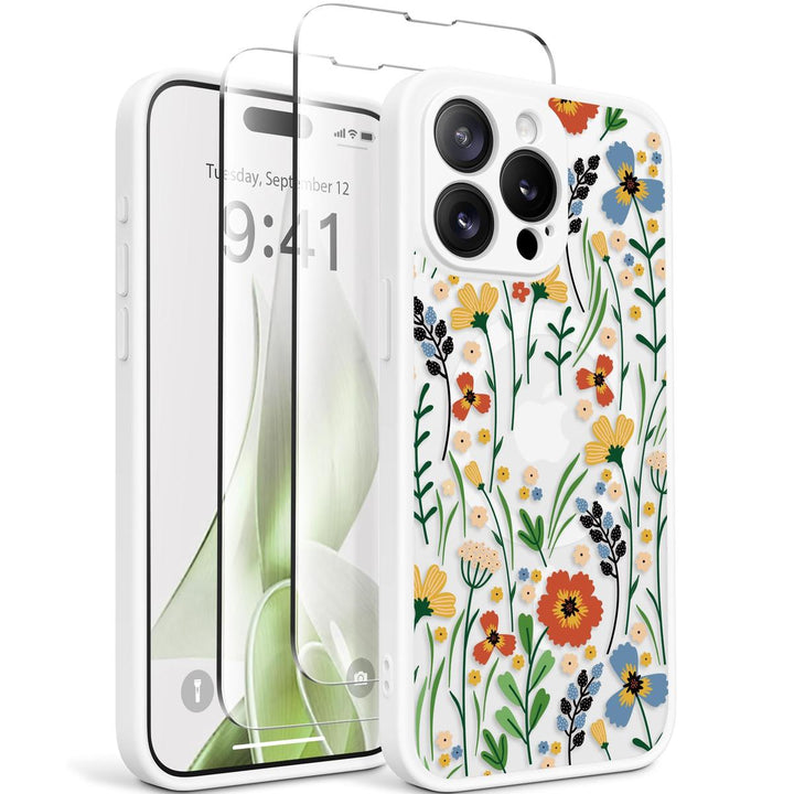 GVIEWIN Floral MagCase for iPhone 15 Pro Max - DOKUTRONIX