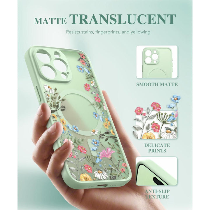 GVIEWIN Floral MagCase for iPhone 15 Pro Max - DOKUTRONIX