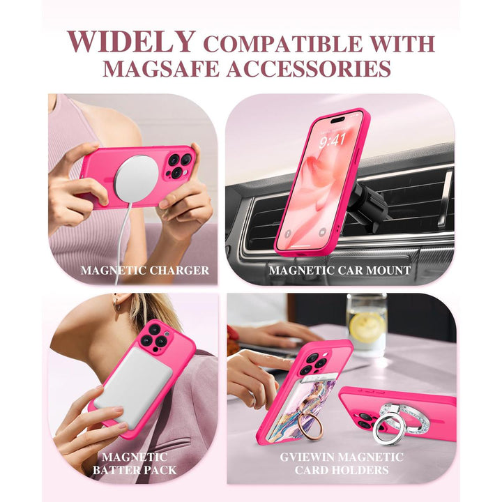 GVIEWIN Floral MagCase for iPhone 15 Pro Max - DOKUTRONIX