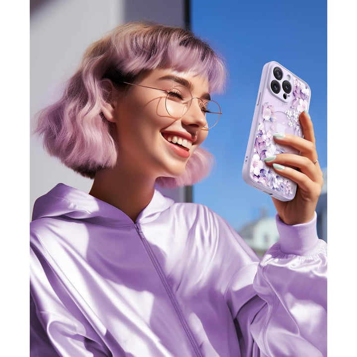 GVIEWIN Floral MagCase for iPhone 15 Pro Max - DOKUTRONIX