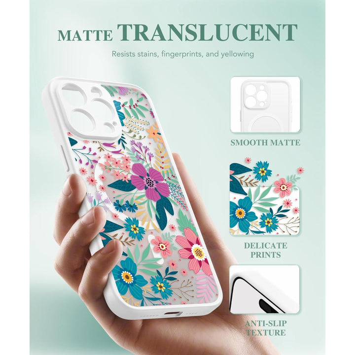 GVIEWIN Floral MagCase for iPhone 15 Pro Max - DOKUTRONIX