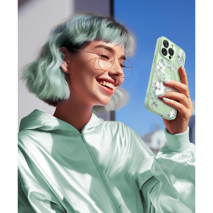 GVIEWIN Floral MagCase for iPhone 15 Pro Max - DOKUTRONIX
