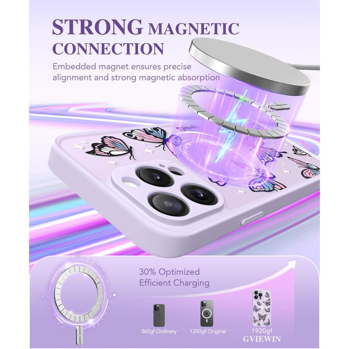 GVIEWIN Floral MagCase for iPhone 15 Pro Max - DOKUTRONIX
