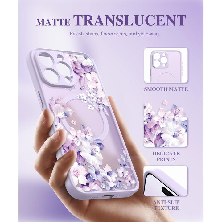 GVIEWIN Floral MagCase for iPhone 15 Pro Max - DOKUTRONIX