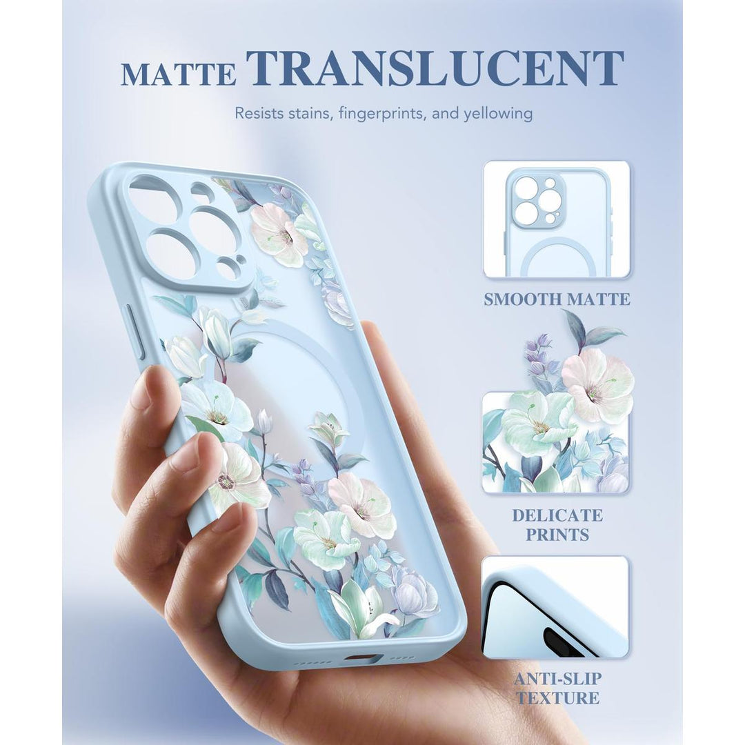 GVIEWIN Floral MagCase for iPhone 15 Pro Max - DOKUTRONIX