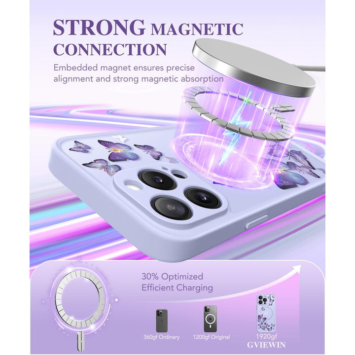 GVIEWIN Floral MagCase for iPhone 15 Pro Max - DOKUTRONIX