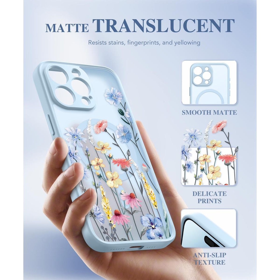 GVIEWIN Floral MagCase for iPhone 15 Pro Max - DOKUTRONIX