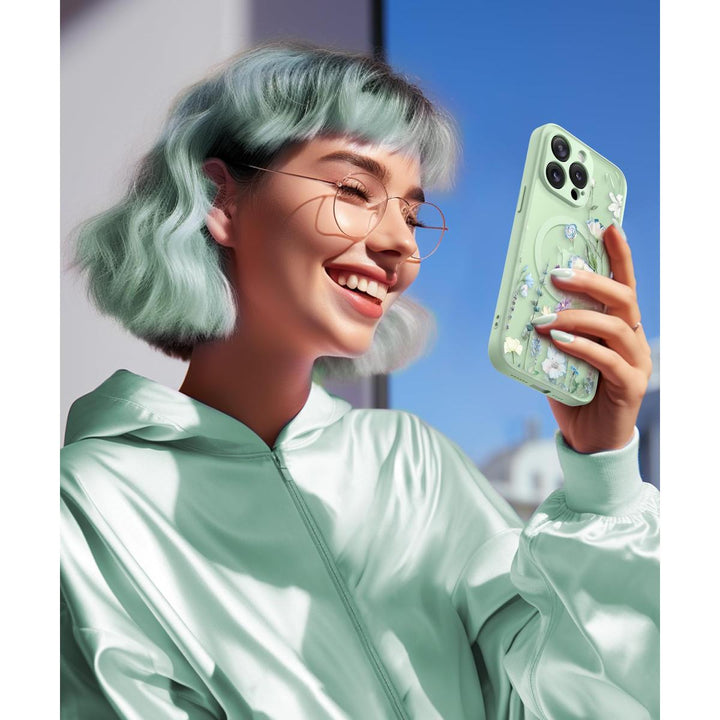 GVIEWIN Floral MagCase for iPhone 15 Pro Max - DOKUTRONIX