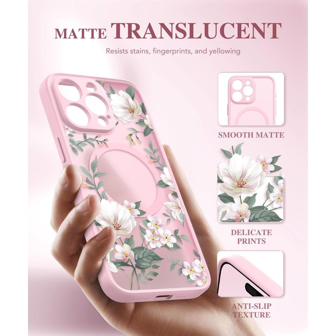GVIEWIN Floral MagCase for iPhone 15 Pro Max - DOKUTRONIX