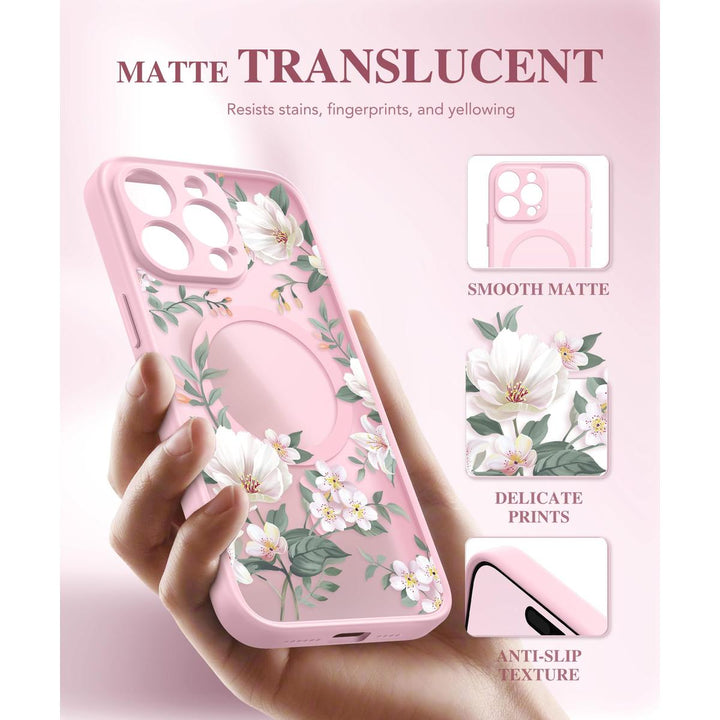 GVIEWIN Floral MagCase for iPhone 15 Pro Max - DOKUTRONIX