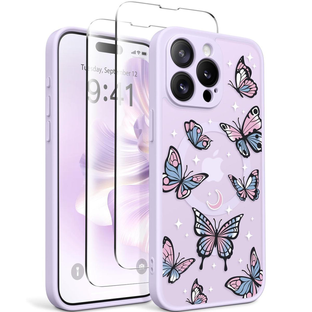 GVIEWIN Floral MagCase for iPhone 15 Pro Max - DOKUTRONIX