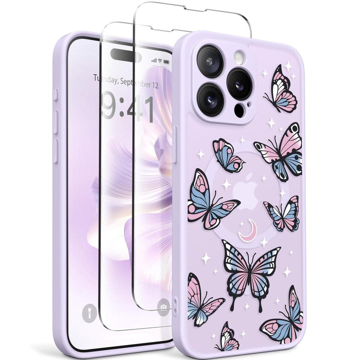 GVIEWIN Floral MagCase for iPhone 15 Pro Max - DOKUTRONIX