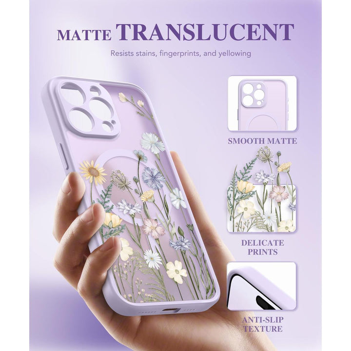 GVIEWIN Floral MagCase for iPhone 15 Pro Max - DOKUTRONIX