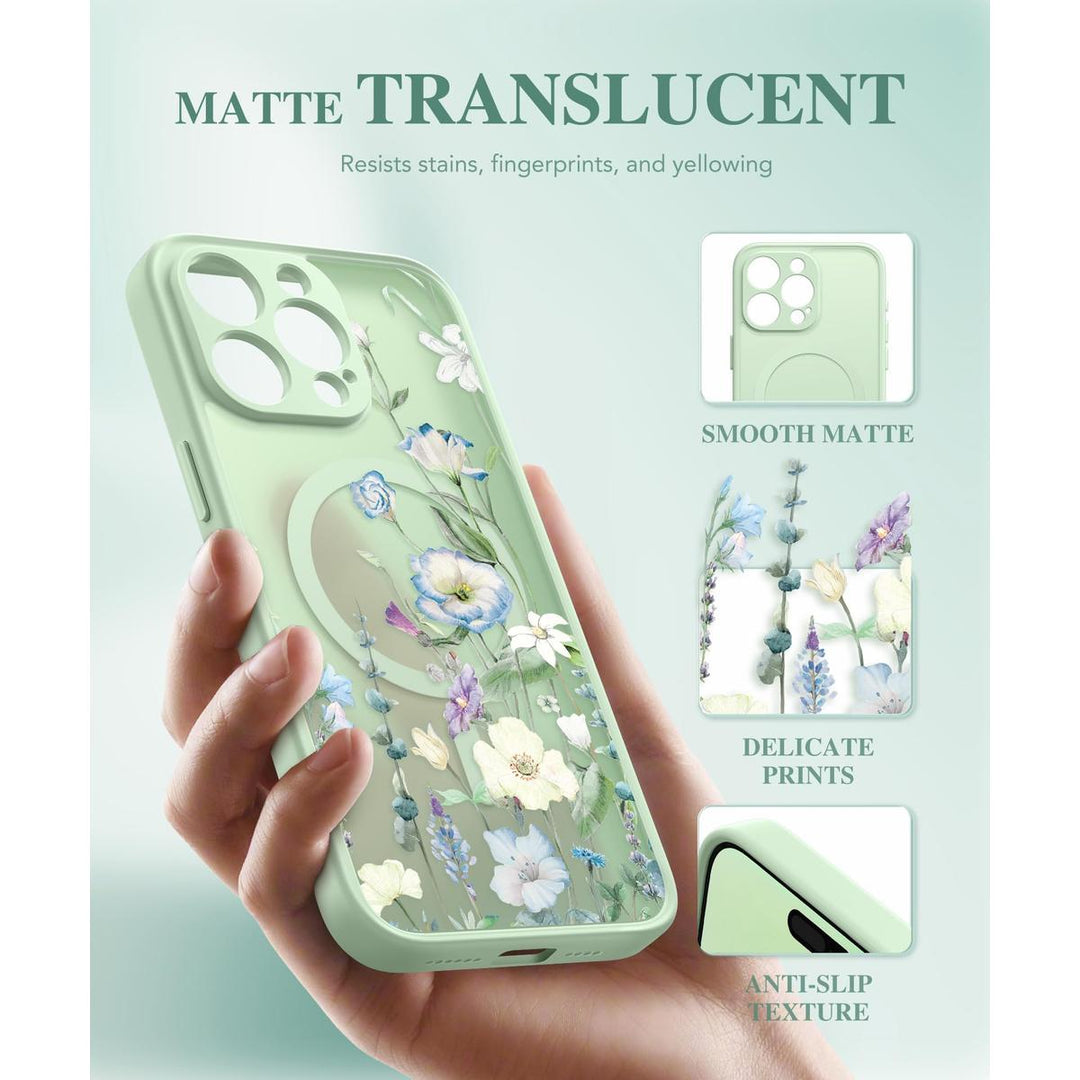 GVIEWIN Floral MagCase for iPhone 15 Pro Max - DOKUTRONIX
