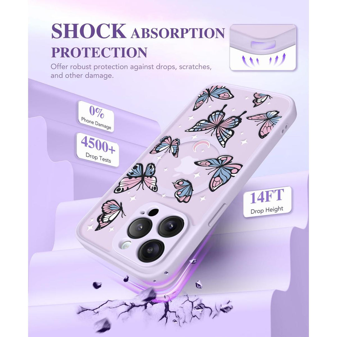 GVIEWIN Floral MagCase for iPhone 15 Pro Max - DOKUTRONIX