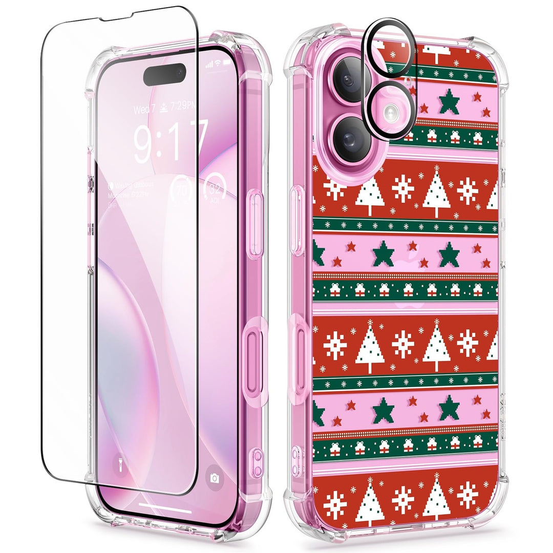 GVIEWIN Christmas Slim iPhone 16 Case & Protectors - DOKUTRONIX