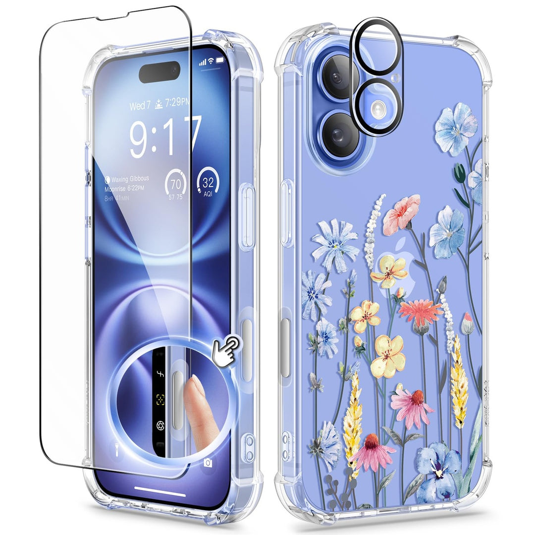 GVIEWIN Floral iPhone 16 Case - DOKUTRONIX