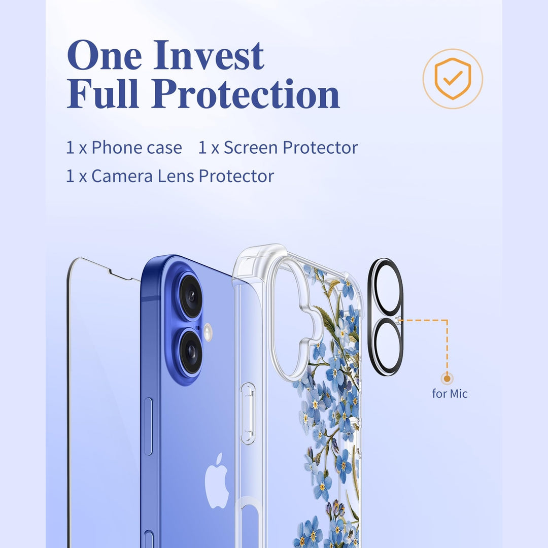 GVIEWIN Floral iPhone 16 Case - DOKUTRONIX