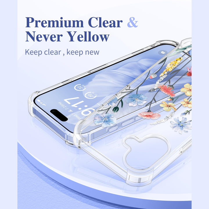 GVIEWIN Floral iPhone 16 Case - DOKUTRONIX