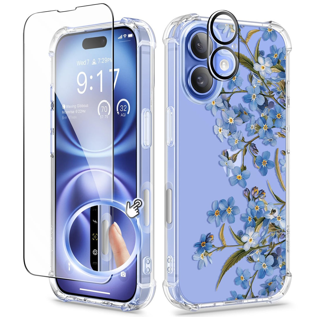 GVIEWIN Floral iPhone 16 Case - DOKUTRONIX