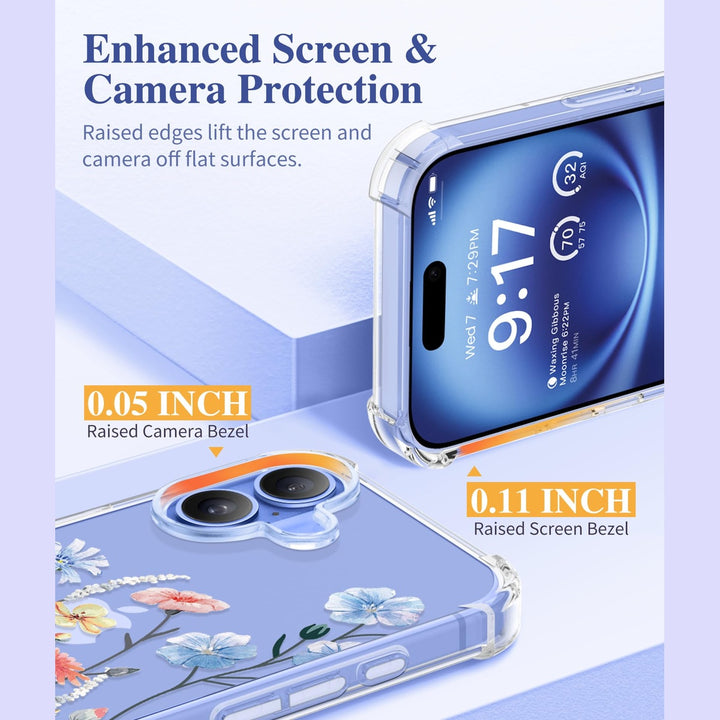 GVIEWIN Floral iPhone 16 Case - DOKUTRONIX