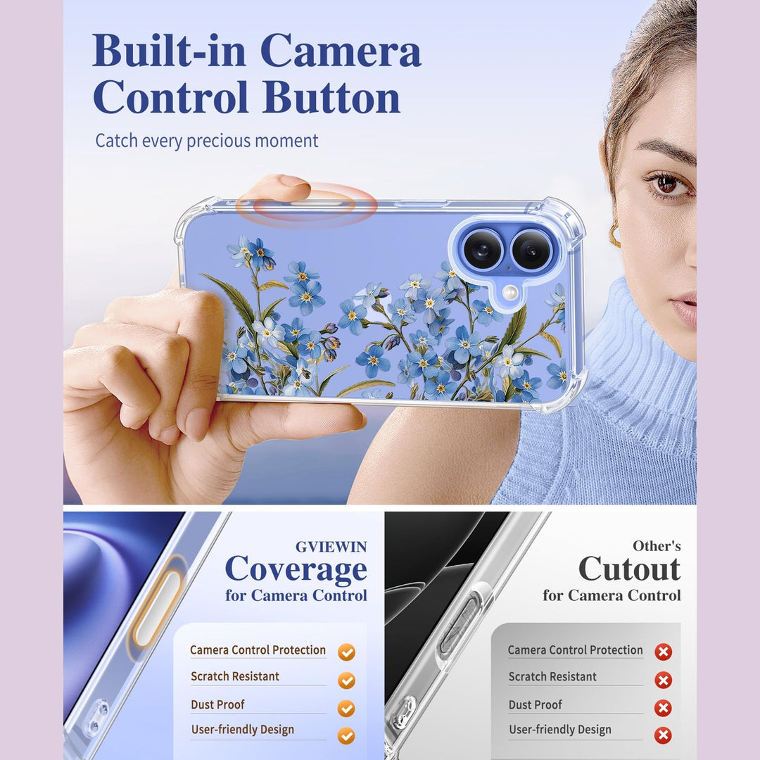 GVIEWIN Floral iPhone 16 Case - DOKUTRONIX