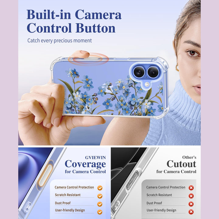 GVIEWIN Floral iPhone 16 Case - DOKUTRONIX