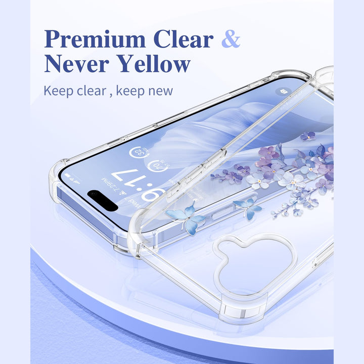 GVIEWIN Floral iPhone 16 Case & Protectors - Syringa - DOKUTRONIX