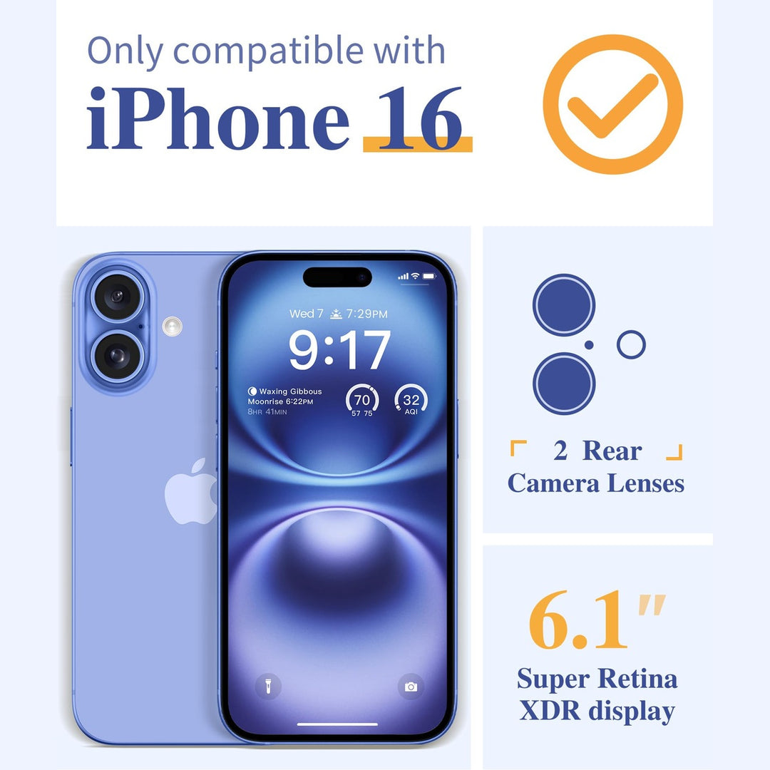 GVIEWIN Floral iPhone 16 Case & Protectors - Syringa - DOKUTRONIX